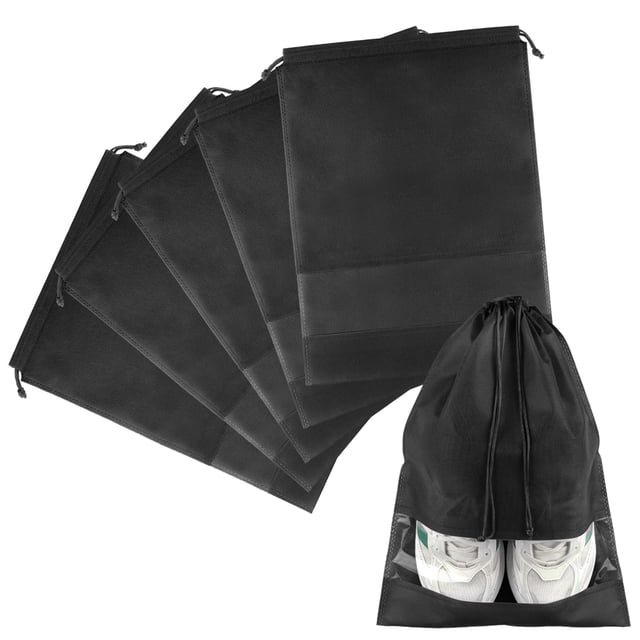 Bolsas para zapatos COIDEA, 5 unidades, grandes, negras, no tejidas, para viajes