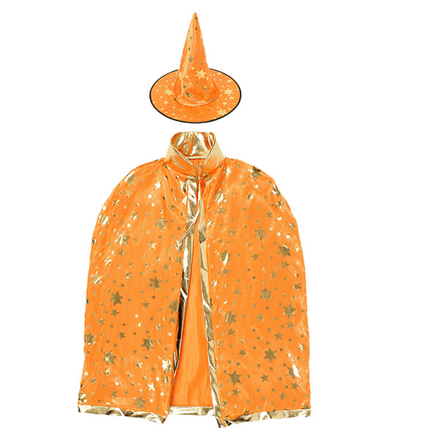 Capa de mago de Halloween, capa de mago, capa de mago con sombrero, accesorios de disfraz de Halloween para fiesta de cosplay para niños (negro) ER | en línea Capa de mago de Halloween, capa de mago, capa de mago con sombrero, accesorios de disfraz de Halloween para fiesta de cosplay para niños (negro) ER | en línea
