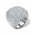 thumbnail image 2 of PalmBeach Jewelry 6.76 TCW Round Cubic Zirconia Pave Sterling Silver Dome Ring, 2 of 4