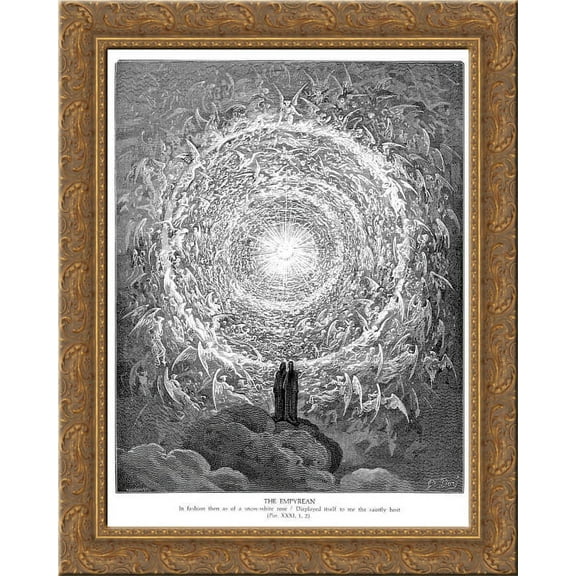 The Empyrean 24x20 Gold Ornate Wood Framed Canvas Art by Gustave Dore