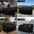 thumbnail image 6 of FLASHLUMI Heavy Duty Waterproof Outdoor Patio Sofa Cover, Windproof UV Resistant Furniture Protector with Buckles & Drawstring, Black, 54"x37"x35", 6 of 6