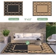 thumbnail image 2 of DEORAB 9'x12' Outdoor Rugs Waterproof Reversible Plastic Straw Patio Outside Carpet Camping RV Mat,Black & Brown, 2 of 5