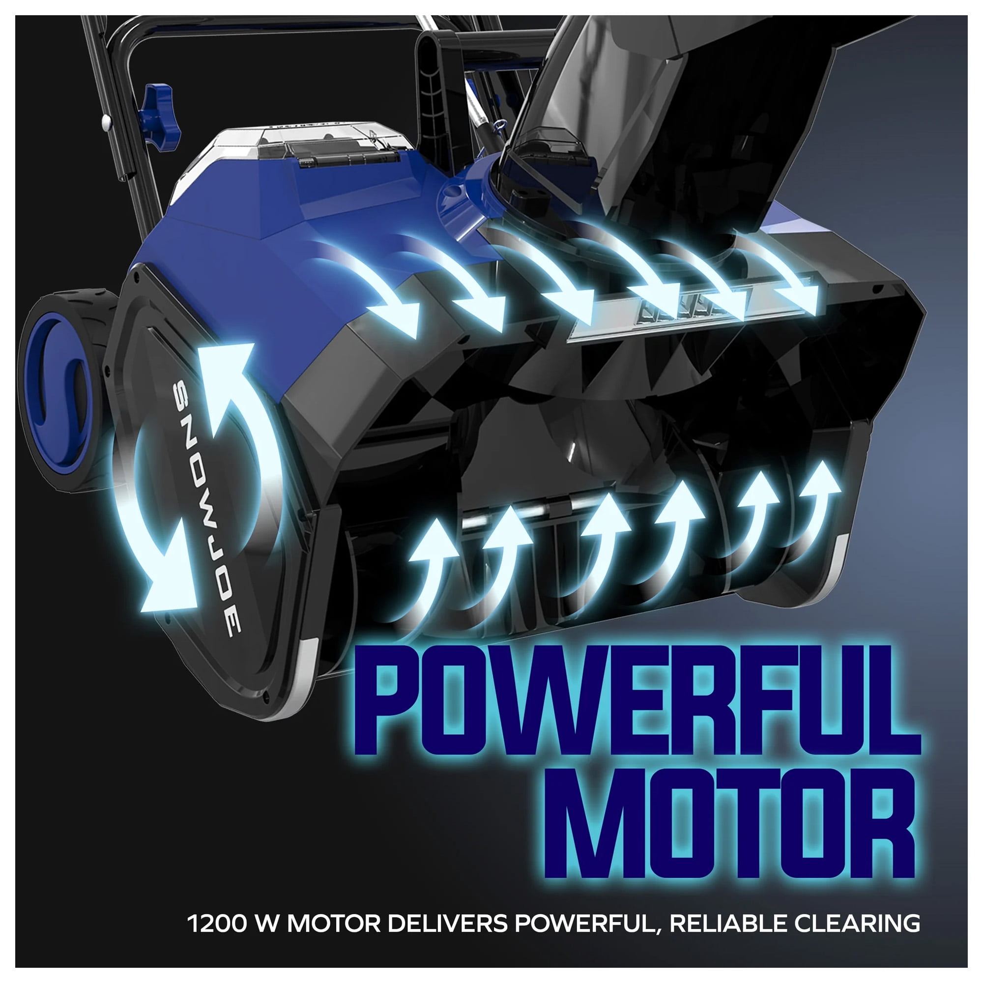 Snow Joe 48V Cordless Snow Blower Machine, Battery Powered w/ LED, 18\" Clearing