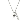 thumbnail image 2 of Delight Jewelry Silvertone Small Paw Silvertone Live the Life You Have Imagined Bar Charm Necklace, 23", 2 of 4