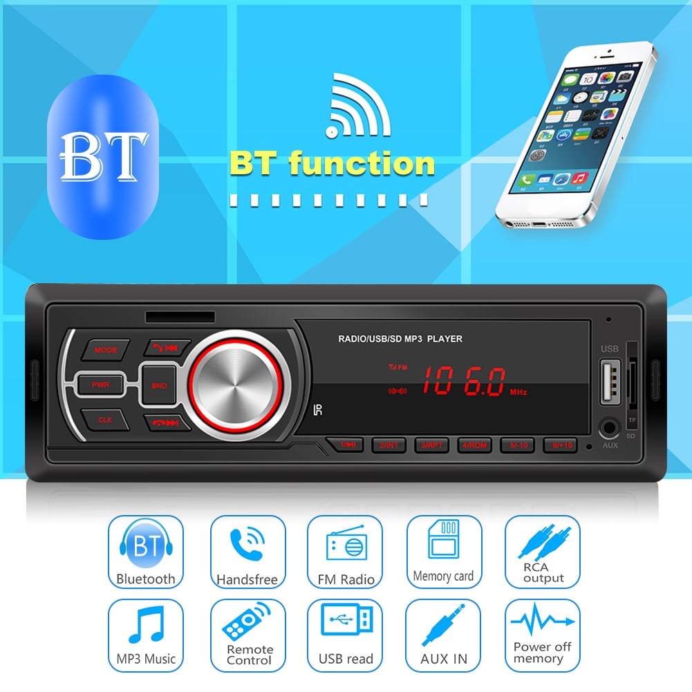 SWM-1789 1DIN Bluetooth Car Stereo MP3 Player In-Dash Audio