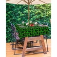 thumbnail image 3 of Fsddascl Green Christmas Outdoor Tablecloth - 52x70 Inch Rectangle Dining Table Cover, Black Red Xmas Christmas Waterproof Outdoor Table Cloth with Umbrella Hole & Zipper for Picnic/Patio/Party, 3 of 7