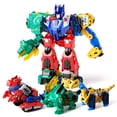 thumbnail image 3 of Dimoarch Boy Dinosaur Transforming Robot Toys for 3 4 5 6 7 8 Years Old Kids, Magnetic Construction Trucks for Boys, Dino Transform Cars Toys, STEM Educational Boys Toys for Age 5-8 Birthday Gift, 3 of 10