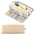 thumbnail image 1 of Estuche iSuperb de 3 compartimentos para lápices, organizador de lápices de gran capacidad, soporte de lona Oxford, almacenamiento de papelería para niños, adolescentes, niñas, niños, estudiantes,, 1 of 7