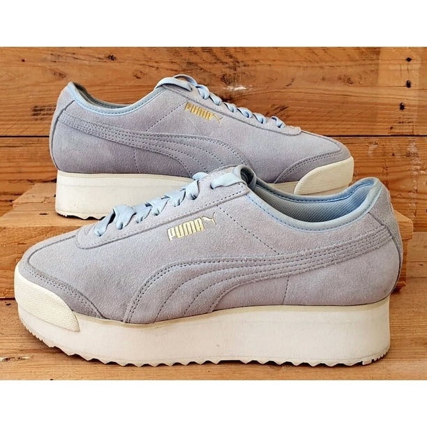 PU & MA Roma Amor Low Suede Trainers 370946-03 Pale Blue/White UK6/US8.5/EU39