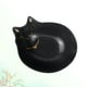 thumbnail image 3 of 1 cuenco de cerámica con diseño de gato para mascotas, comedero creativo y bebedero para gatos (negro), 3 of 8