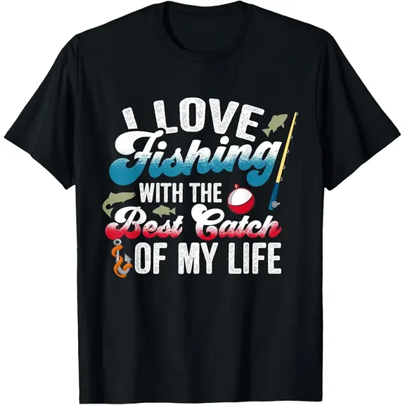 I Love Fishing With Best Catch Fishing Couples T-Shirt