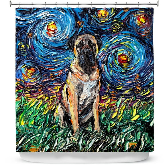 Shower Curtains 70" x 84" from DiaNoche Designs by Aja Ann - Bull Mastiff Dog