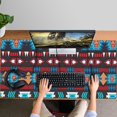thumbnail image 4 of Long Mouse Pads for Desk,Blue and Orange Geometric Boho Pattern Desk Mats on Top Of Desks, Desk Mouse Pad Extra Large with 3mm Non-Slip Base and Stitched Edge for Gaming,Office,Work,Home 47.3"x23.6", 4 of 6