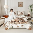 thumbnail image 4 of Castle Fairy Female Men Women Farmhouse Animal Horse Bedding Comforter Set 2pcs,Chic Floral Flowers Rose Twin Comforter Sets Microfiber,Vintage Flying Butterflies Breathable Bedding Set, 4 of 8