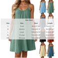 thumbnail image 3 of Womens Mini Dress Summer Sleeveless Spaghetti Strap Short Dresses Gauze Loose Casual Beach Sundress 2XL, 3 of 6