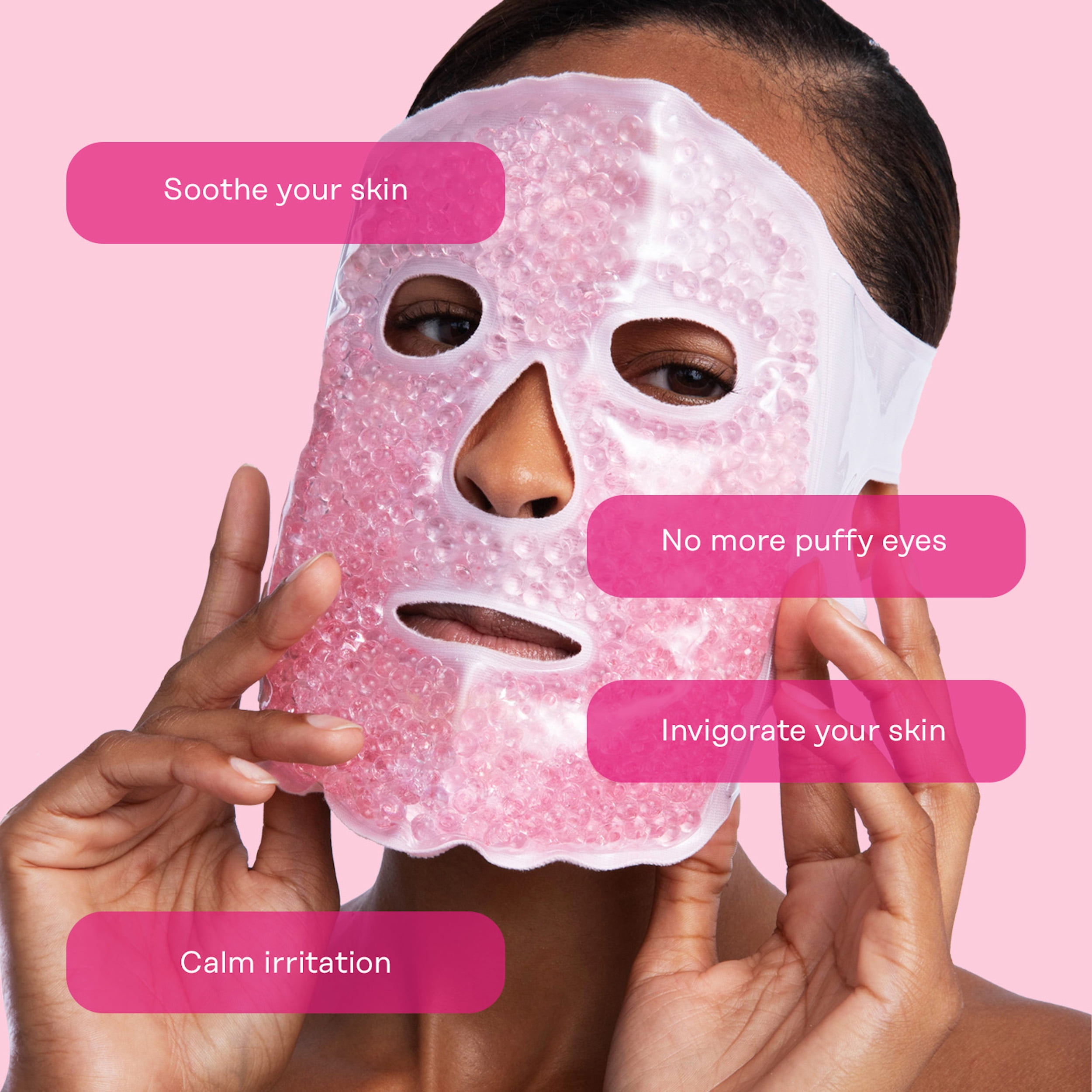 Skin Gym Cryochill Ice Beaded Face Mask For De-puffing, Cooling Effect, Dual-Sided Design for a Comfortable and Easy Fit