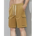 thumbnail image 2 of SMNDY 3 Pack Men's Cargo Shorts Classic Fit Elastic Waistband Drawstring Casual Shorts 4 Pockets Multicolor Available, 2 of 6