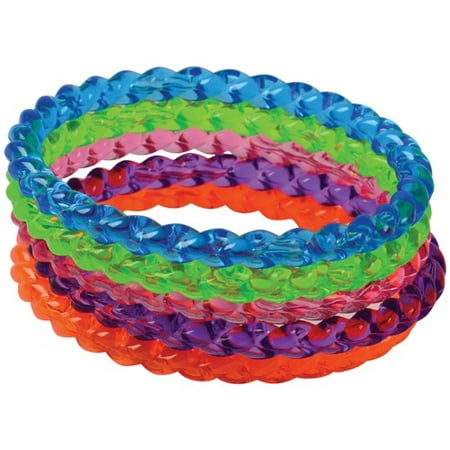CRYSTAL PLASTIC BANGLE BRACELETS-24 PIECES, SOLD BY 19 PACKS