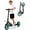 Black Green, variant on LNOW Foldable Kick Scooter for Kids, Teens & Adults - 8 Inch Large Wheels, 4-Level Height Adjustable, Lightweight, Max Load 240lbs