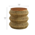 thumbnail image 3 of Maris Seagrass and Wood End Table in Walnut Natural, 3 of 8