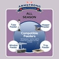 thumbnail image 6 of Armstrong Wild Bird Food All Season Blend, 15.4 Pounds - with Cut Corn, Wheat, White Millet and Black Oil Sunflower Seeds for Blue Jays, Dark-Eyed Juncos and Mourning Doves, 6 of 7