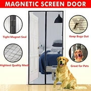2PCS Magnetic Screen Door, Fits Doors Up To 39" X 82" MAX, Heavy Duty Mesh Curtain and Full Frame Velrco Door Screen with Magnets
