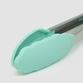 thumbnail image 2 of Excelsteel Stainless Steel Tongs, 9""/12"", Teal, 2 of 5