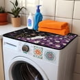 thumbnail image 3 of ZIATUBLES Washer Dryer Countertop Cover Pad Multiple Washing Machine Top Dust Cover Mat for Laundry Room Kitchen Home Decor Accessories, 24 x 19.7 Inch, Daisy Butterfly White Cat, 3 of 7