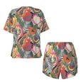 thumbnail image 6 of Rocae Tropical Fruit for Two Piece Sleepwear Pajamas Sets for Women Soft Short-Sleeved Pjs with Lounge Shorts Large, 6 of 9