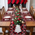 thumbnail image 5 of Christmas Placemats Set of 6, Xmas Tree Snowflake Place Mats Red Black Buffalo Plaid Placemat Table Decoration for Kitchen Table Dinner Xmas Holiday Party Home Decor Indoor Outdoor 13x19 Inch, 5 of 9