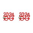 thumbnail image 1 of Redempat Se Démarquer dans le Style avec 2024 Lunettes Cadre Parti Fournitures Inclus Taille Universelle Drôle Forme Large Applications Rouge 2Set, 1 of 6