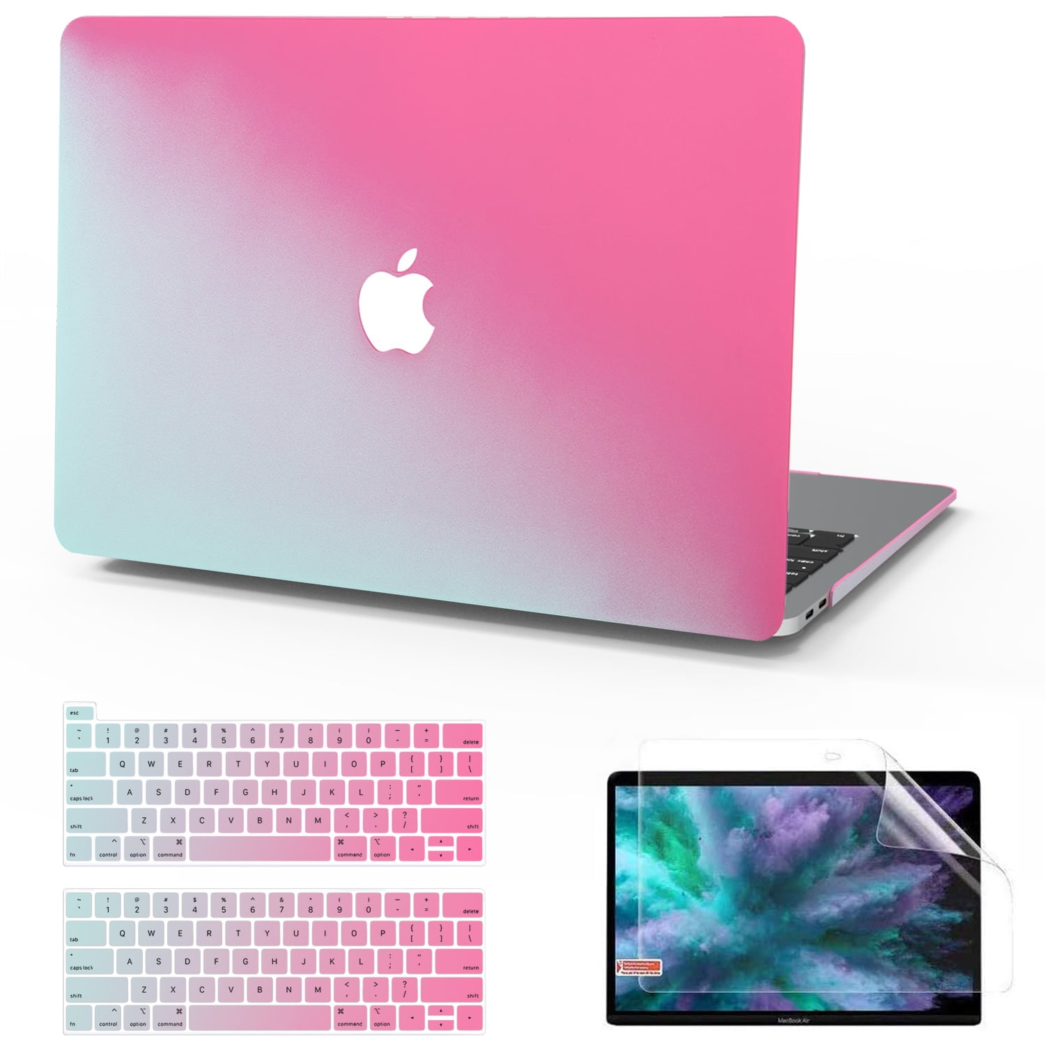 w/Keyboard Cover Plastic Hard Shell A2338 M1 A2289 A2251 Touch Bar 2 in 1 Bundle Rose Gold Sparkling KECC Leather Case Compatible with MacBook Pro 13 2021/2020 