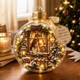 thumbnail image 3 of Feledorashia Lighted Christmas Ornament, Scripture Keepsake Ornament, Hanging Decor for Christmas Tree and Memorial Display, Clear Acrylic Globe with Printed Scene Hanging Cap and Soft Light, 3 of 7