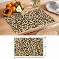thumbnail image 6 of Yellow Brown Leopard Placemats Set of 4 Modern Abstract Art Place Mats Indoor Wipeable Table Mats Washable Cloth Dining Table Placemats for Kitchen Holiday Party Home Decor 13x19 Inch, 6 of 9