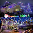 thumbnail image 2 of Guirnalda de luces navideñas KNONEW, 600 pies, 1500 LED, multicolor, 2 of 7
