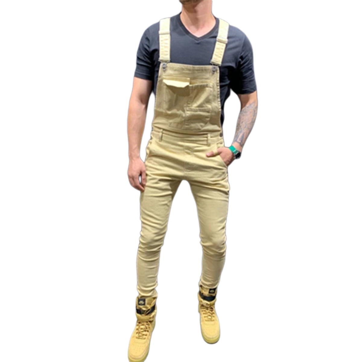 skinny mens overalls