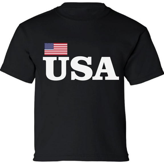 Kids USA Shirt - Graphic Tees - American Flag 4th of July Patriotic Timeless Age 6 to 15