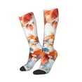 thumbnail image 2 of Bingfone Compression Socks for Women and Men Long Socks for Running Athletic Cycling Nurse-Three Goldfish Watercolor Splash, 2 of 8