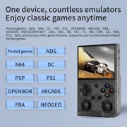 G350 Handheld Game Console 3.5 IPS Screen Linux System RK3326 Portable Console with 3200mAh Battery Black