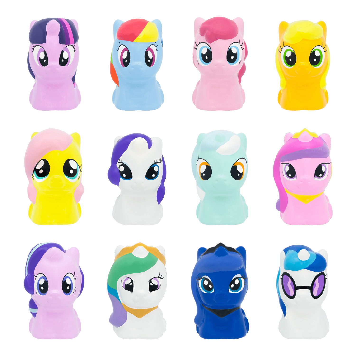 Basic Fun Mash'Ems Fash'Ems My Little Pony Squishy Collectible Toy 4 Count for sale online