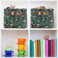thumbnail image 6 of Yayeee 2 Pack Canvas Storage Basket with Handles for Shelves Fabric Bins Closet Organizer, Green Vibrant Forest Pattern, 6 of 8