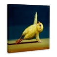thumbnail image 2 of Stupell Industries Cute Yellow Chick Stretching Yoga Detailed Painting Gallery-Wrapped Canvas Print Wall Art, 24x24, by Lucia Heffernan, 2 of 5