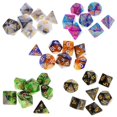 thumbnail image 2 of Dados poliédricos de doble color, juego de mesa de 7 piezas para RPG, mazmorras y dragones, DND, RPG, MTG, D20, D12, D10, D8, D6, D4, 2 of 4