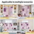 thumbnail image 5 of Boho Purple Flowers Kitchen Curtains Window Panels, Spring Floral Botanical Patchwork Vintage Insulated Window Treatment Curtain, Grommet Curtains for Bedroom/Living Room/Bathroom, 2 Piece 52"Wx63"L, 5 of 8