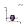 thumbnail image 2 of 1.65 Carat T.W. Amethyst Gemstone and Accent Black and White Diamond Ring, 2 of 4