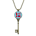 thumbnail image 1 of I Am From Samoa Art Deco Fashion Key Necklace Pendant Tray Embellished Chain, 1 of 3