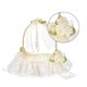 thumbnail image 4 of Cateissary Boda rosa flor niña cesta encaje flor Bowknot boda compromiso ceremonia fiesta caramelo novia cesta Kits de decoración para fiestas, 4 of 6