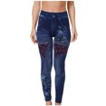 thumbnail image 3 of BJUTIR Women Plus Size Denim Print Stretch Women Denim Leggings Womens Workout Bottoms, 3 of 9