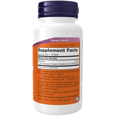爆買！NOW（ナウ）リコピン（Lycopene） 10mg／120ソフトカプセル
