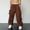 Brown, variant on Mens Cargo Pants Relaxed Fit Loose Capri Pants with Pockets Comfortable Regular Fit Athletic Trousers Grey Size XXXL